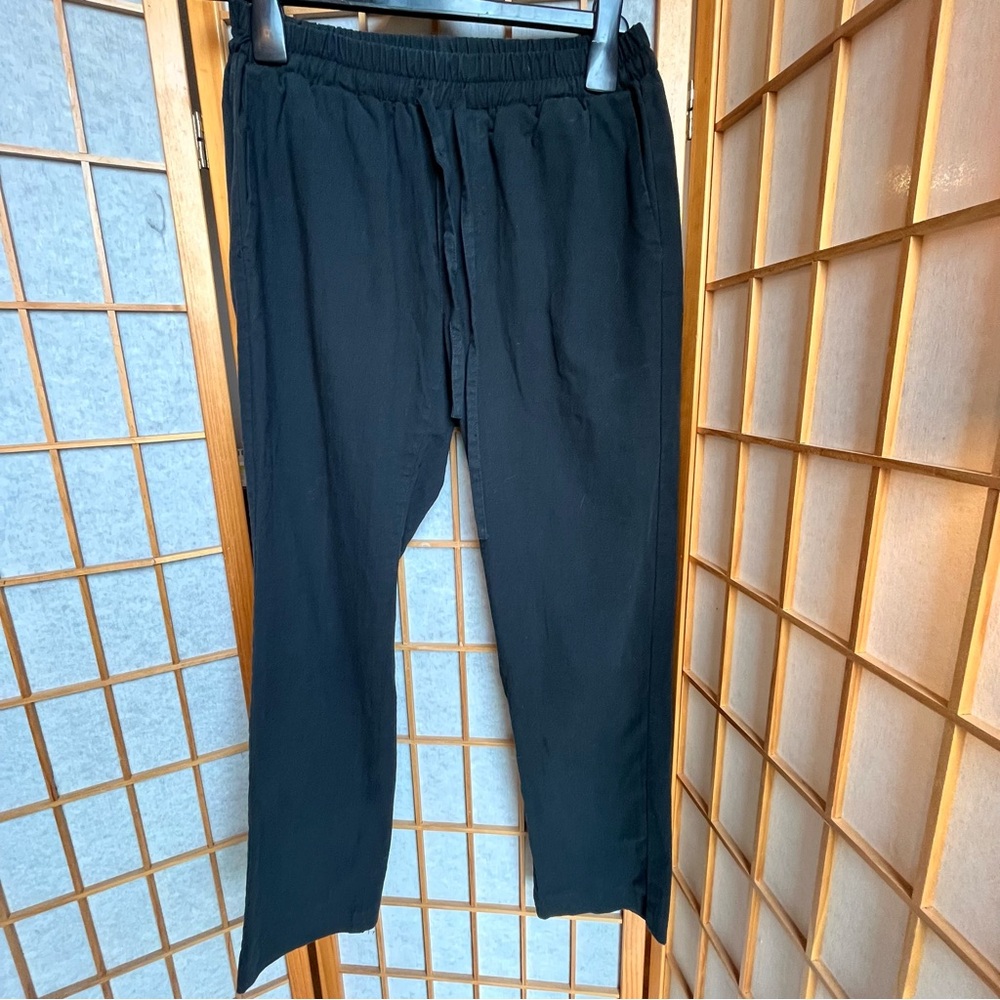 Oak & Fort draw string, cotton spandex, cropped pants XS